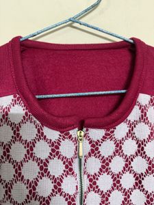 Maroon Fleece Top