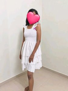 White Tiered Ruffle Dress