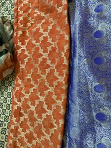 Beautiful Orange &amp; Blue Saree❤️❤️
