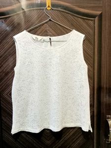 White Lace Sleeveless Top