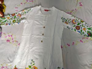 White Kurti And Palazzo Set 😍