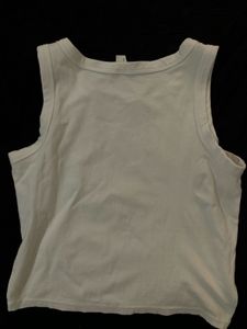 White Butterfly Graphic Tank Top