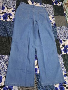 Shein Ribbon Detail Wide Leg Jeans