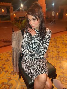 zebra inspired bodycon dress