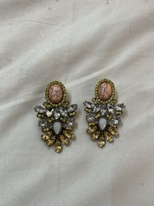 Sparkling Gemstone Dangle Earrings