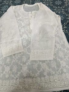 White Chikankari Kurta