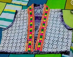 Crochet Lace Embellished Jacket