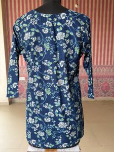 Blue Floral Print Kurta