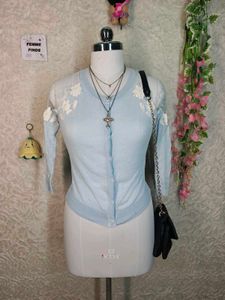Light Blue Floral Cardigan