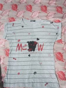 Cute Striped Graphic Tee