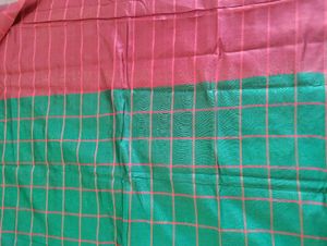 Green Checkered Saree