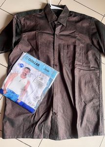 Men's Short Sleeve Collared Shirt+Freebie