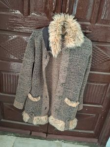 Cozy Faux Fur Trimmed Cardigan