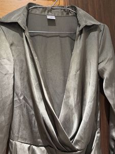 Chic Satin Wrap Dress