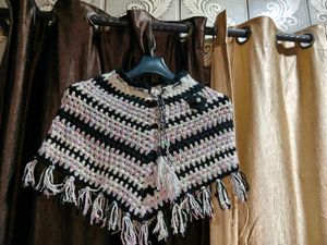 Handmade Crochet Poncho woolen