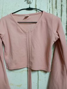 Bell Sleeve Crop Top