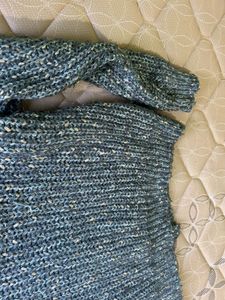 Knitted Cardigan with Unique Collar