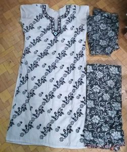 Black & White Commination Salwar Kameez Suit