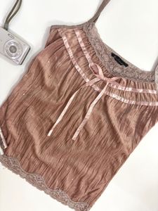 Coquette lace cami top