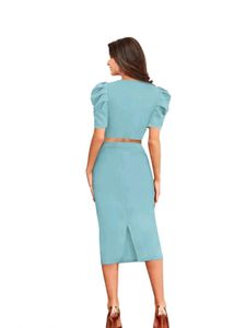Dhunki Women's  Cute Sky Blue Colour Co-ord