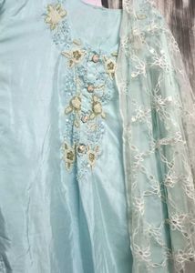 Elegant Teal Kurta Set with Dupatta