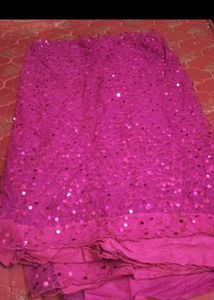 Sparkling Fuchsia Sequin saree