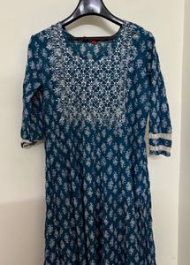 Deep Indigo Blue Kurti