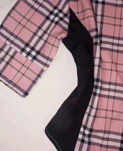Pink Plaid Button-Down Shirt