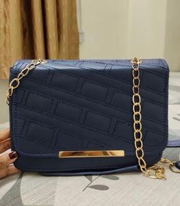 Stylish Navy Blue Chain Sling Bag
