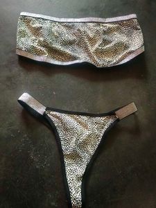 Sparkling Cheetah Print Bikini Set