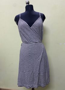 H&M Striped Wrap Dress