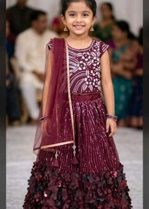 Stunning Sequin Lehenga Choli with Dupatta