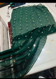 Green Embroidered lehnga Kurta Set with Dupatta