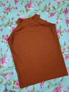 Ribbed Mock Neck Top