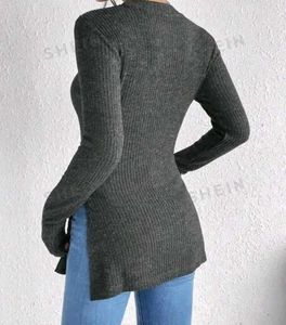 Women's Ribbed Knit Tunic Top
