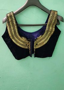 Embellished Velvet Blouse( bhut margin h)