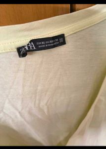 Pale Yellow V-Neck Tee