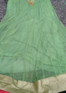Jarkan And White Paurl Embroidery Gawn With Chunni