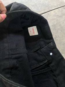 Black Denim Mini Skirt XS