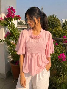 Pink Peplum Top