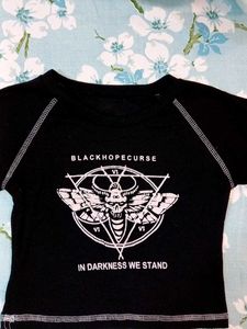 Graphic Print Black T-Shirt