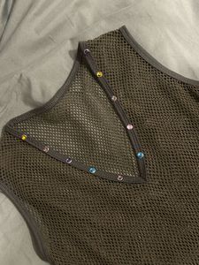 Y2K mesh tank top