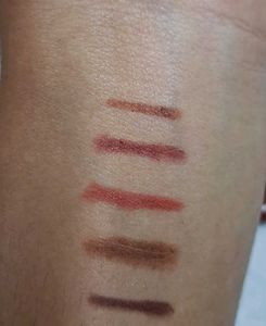 Lip Swatches - Various Shades