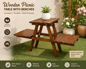 3-TIER WOODEN PLANT STAND 🌿