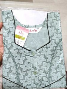 Pure Cotton Nighty Green