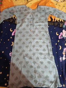 Light Blue Printed Kurta