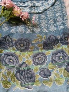 Beautiful Blue Floral Saree