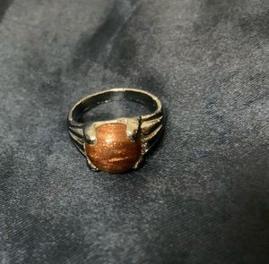 Unisex Shimmering Sunstone Ring