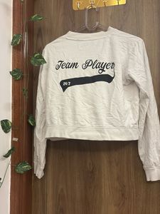 Cream Zip-Up Cropped Jacket