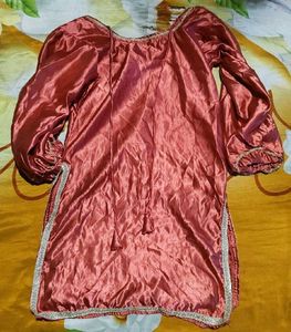 SATIN KURTI &amp; UMBRELLA PALAZZO SET